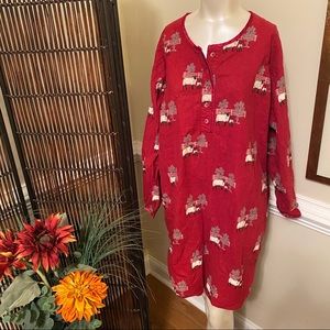 Woolrich 100% cotton farm sheep pajama dress